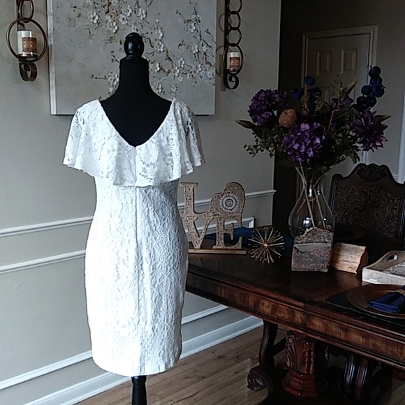 Lauren Ralph Lauren Women's Tamalira Floral Lace Cocktail Dress. Size 6 - Picture 9 of 17